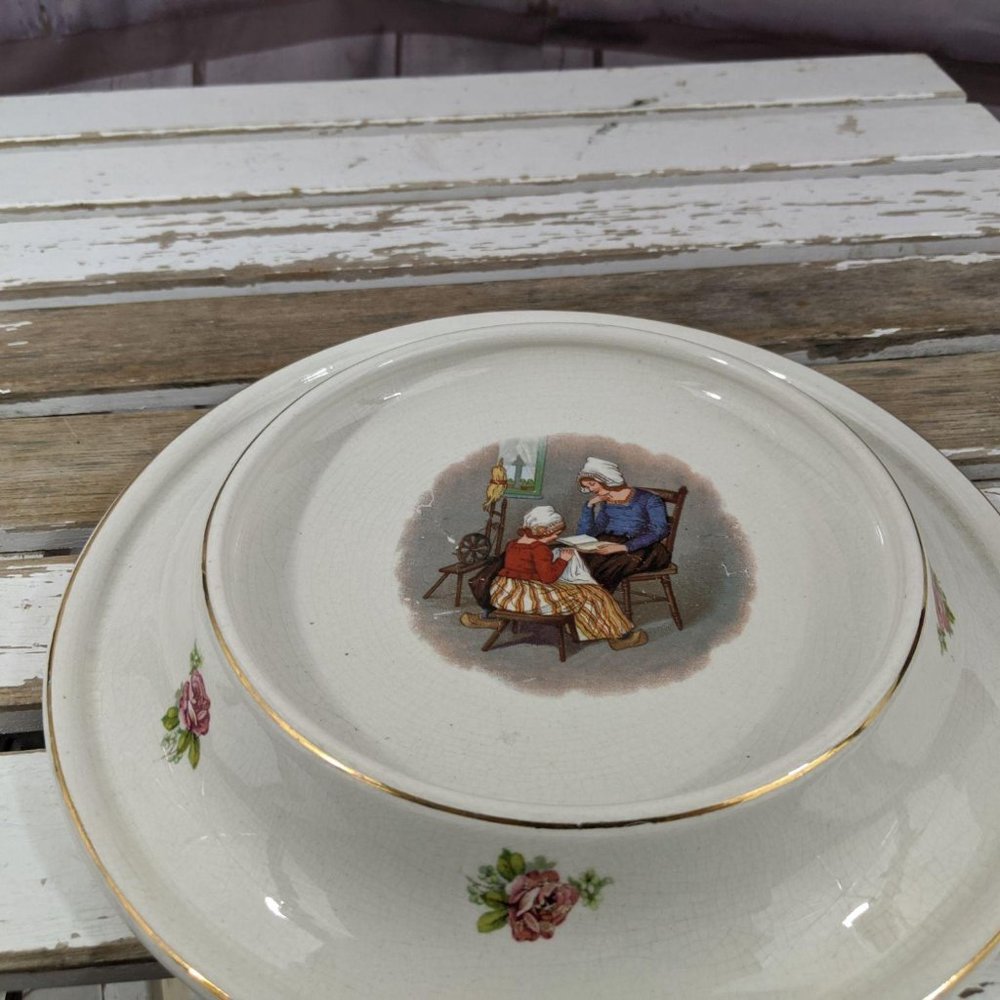 Royal vintage baby plate sewing mom‎ child vintage